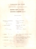 programa del concierto