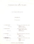 programa del concierto